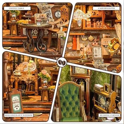 Book Nook Kit DIY Miniature House 3D Wooden Puzzle - Floral Mark Cafe - Image 5