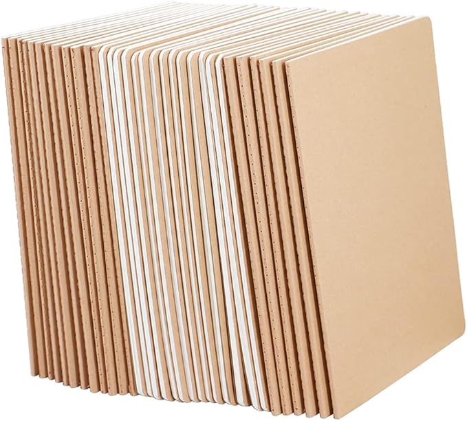 32 Pack Notebook Journals for Travelers, Students and Office, Writing Diary Subject Notebooks Planner with Thick Paper, 60 Pages, 30 Sheets, 8.3x5.5 inch, A5 Size, Travel Journal Set (Blank)