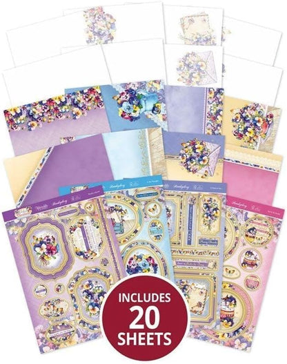 HunkyDory Crafts Deluxe Craft Pads - Perfect Pansies (20 Sheets, A4, Multicolor, Cardmaking Kit) - Image 3