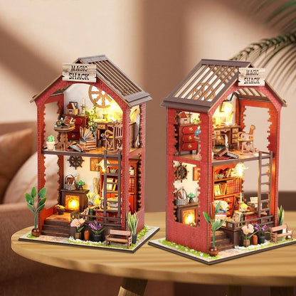 DIY Book Nook Kit, Miniature Dollhouse Booknook Kit with Light, Library - Image 7