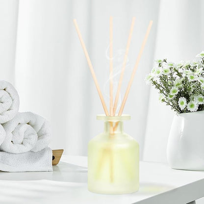 YISOWUH Reed Diffuser - Jasmine Green Tea & Ebony Rose 3.38oz (100ml) 2 Packs Essential Oil Reed Diffuser Set with 16 Sticks, Long Lasting Fragrance for Home, Bathroom, Bedroom, Room, Decor