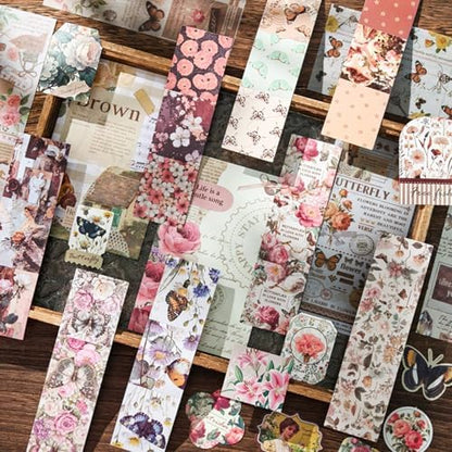 Vintage Floral Journal Supplies & Scrapbook Kit for Adults - Papers, Stickers, Ephemera for DIY Collage, Junk Journal and Art Projects-Brown - Image 6