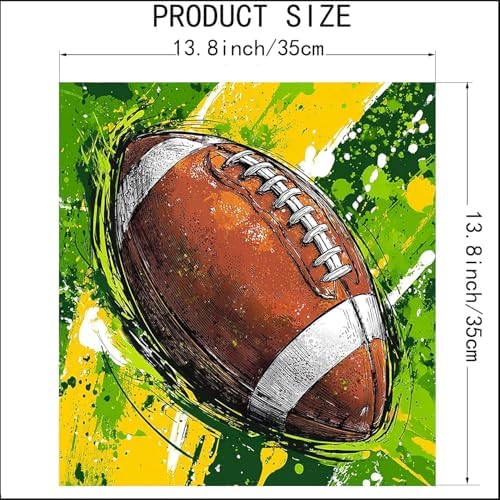 YOLENIX Paint by Numbers for Adults and Kids, 3pack Ball Games Painting by Number Kits On Canvas, Number Artist Paint by Number Kit Funny DIY, Home Wall Decor, Gifts 14X14inch - Image 5