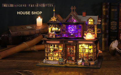 DIY Miniature House Kit,Tiny House Kit with Musical Movements 3D Wooden Dollhouse Miniature Kit for Adults,Wooden Crafts Miniatures Architectural Model House Kits Birthday Home Decor (With Dust Cover) - Image 5