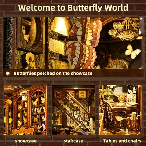 Book Nook Kit, DIY Miniature House Dollhouse Kit 3D Puzzle for Adults - Image 3
