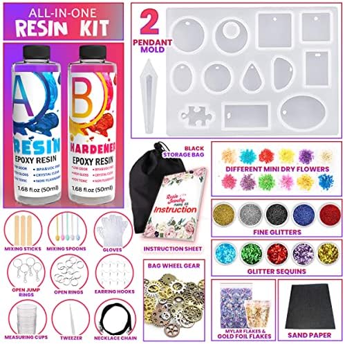 Goody King Resin Jewelry Making Starter Kit - Resin Kits for Beginners with Molds and Resin Jewelry Making Supplies - Silicone Casting Mold, Tools Set Clear Epoxy for DIY Jewelry - Image 2
