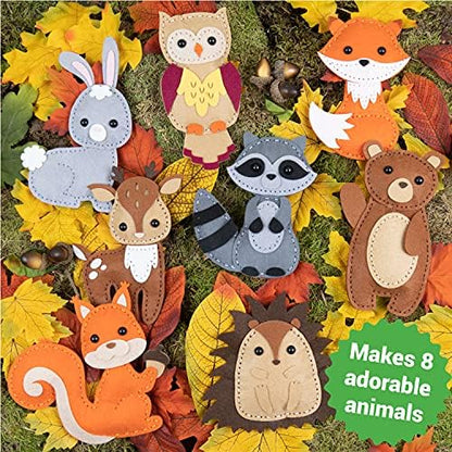 Craftorama Sewing Kit for Kids, Fun and Educational Animal Craft Set for Boys and Girls Age 7-12, Sew Your Own Felt Animals Craft Kit for Beginners, 165 Piece Set - Image 7