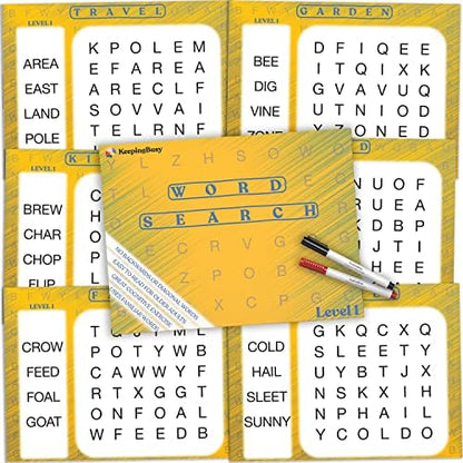 Keeping Busy Word Search 1 Dementia Activities for Seniors | Alzheimer Products for Elderly Patients | Fun Memory Game Toy & Cognitive Brain Puzzle for Senior Citizens w/Memory Loss or Alzheimers by KeepingBusy