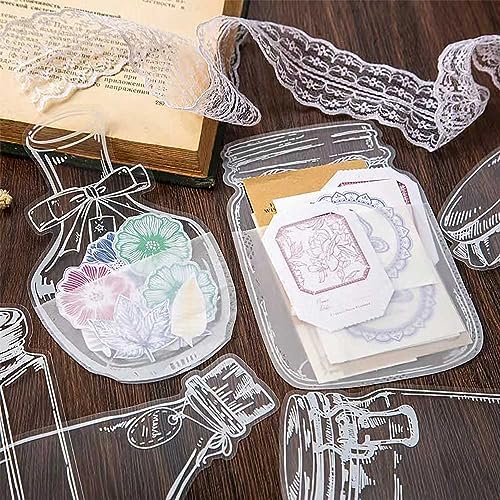 40Pcs Large Size DIY Bookmarks, Kaluofan Transparent Dried Flower Bookmarks, Handmade Dried Flower Bookmarks,Flower Bookmarks Maker, Handmade DIY Transparent Beautiful Flower Page BP30 by Kaluofan