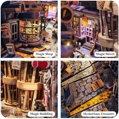Book Nook Magic Night Alley DIY Miniature House Kit for Adults - Image 4