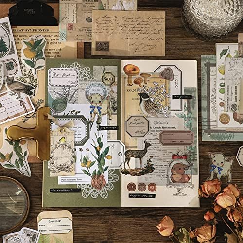 BLEDS 400PCS Vintage Journaling Supplies Scrapbook Paper Stamp Stickers - Image 6