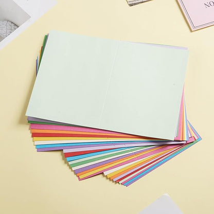 50 Pack Blank Cards Folded Cardstock Thank You Blank Greeting Cards for Invitations, Wedding, Greeting Cards, All Occasion DIY (Multicolor, 5x7)