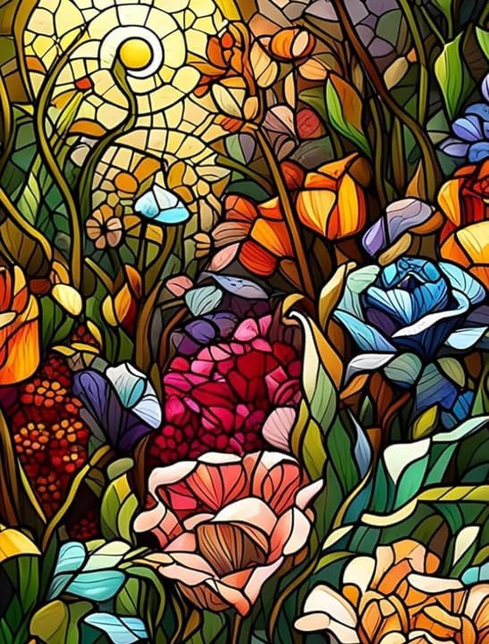 Colorful Blooming Flowers Art Paint by Numbers Kit for Adults Beginner 24colors 16x20 inch Framed by Unknown