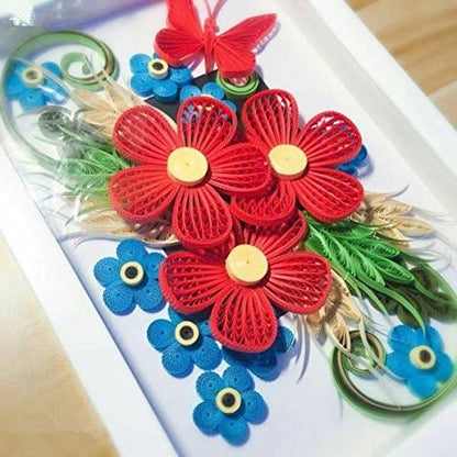 ODETOJOY Quilling Paper Strips 3mm 26 Colors 260 Strips Set DIY Origami Paper Quilling Length 39cm - Image 7