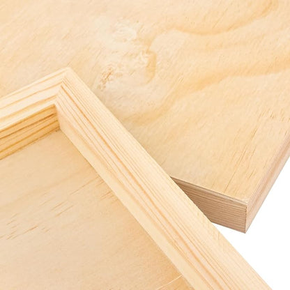 6 Pack 12 x 12 Inch Unfinished Wood Panels, Wooden Panel Boards for Painting, Crafts, and Home Decor