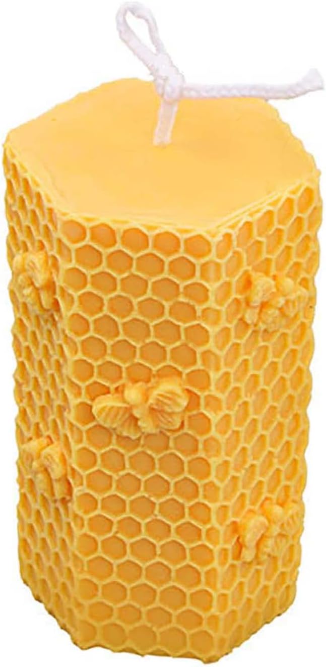 Grainrain 3D Bee Candle Molds Honeycomb Silicone Soap Mold Wax Mold Candle Making Mould (SXY043)