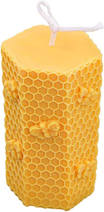 Grainrain 3D Bee Candle Molds Honeycomb Silicone Soap Mold Wax Mold Candle Making Mould (SXY043)