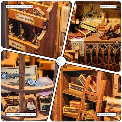 DIY Magic Wand Shop Book Nook Kit for Adults 3D Wooden Puzzles - Image 5