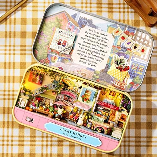 Spilay Dollhouse Miniature with Furniture,DIY Dollhouse Kit Mini Iron Box Theater,1:24 Scale Creative Room Best Birthday Gift for Adult Lover Girl Friend Birthday Gift (Q08) - Image 3