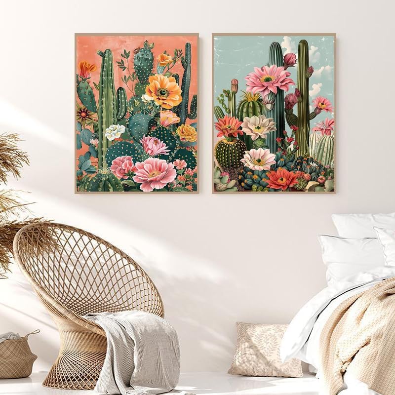2 Pack Paint by Numbers Kit for Adults Framed Canvas, with Wooden Easel - Image 3