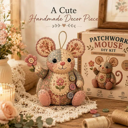 WEERSHUN Handcrafted Vintage Mouse Plush Sewing Kit, Handmade Craft Set, Cute Stuffed Mouse Ornament for Beginners Holiday & Birthday Gift, Fun Felt Craft, Helps Develop Fine Motor Skills (#B) - Image 3