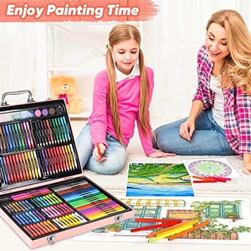 Soucolor 183 Art Set Drawing Painting Kit,Crayons Pastels Markers,Kids Gift - Image 6
