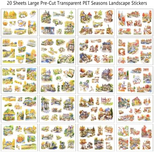 Autumn Landscape PET Sticker Book, Diecut Stickers for Journaling - Image 5