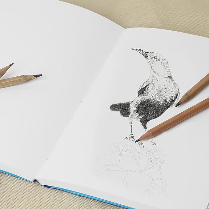 Pro Art Premier Sketch Book Travel 6"x 4" White 74lb Royal Blue 80 Sheets, Sketch Book, Sketchbook, Drawing Pad, Pad, Drawing Paper, Art Book, Paper, Sketchbook for
