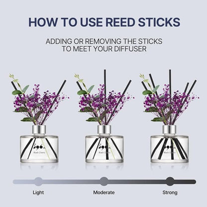 396 st. Preserved Baby's Breath Flower Reed Diffuser, Red Rose, 200ml(6.7oz) / Reed Diffuser Sets, Home Fragrance, Scented Oils, Home & Bathroom Décor
