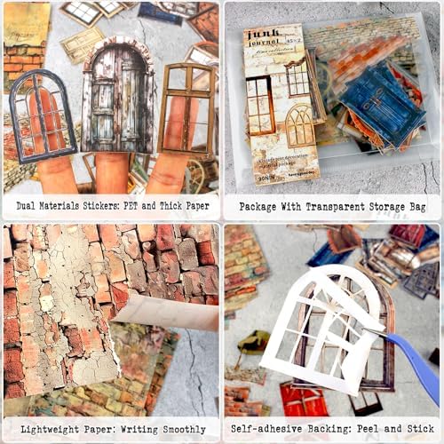 Diuhofart Vintage Scrapbooking Kit, 90 Sheets Garden Theme, Scrapbook Stickers and Decorative Papers Collage Materials, Ephemera for Junk Journal Supplies, Journaling, Crafts Arts, Scrap Booking - Image 3