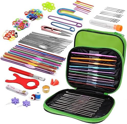 IMZAY 110 Pcs Crochet Hooks Set 0.6–6.5mm Crochet Needles for Yarn by Imzay