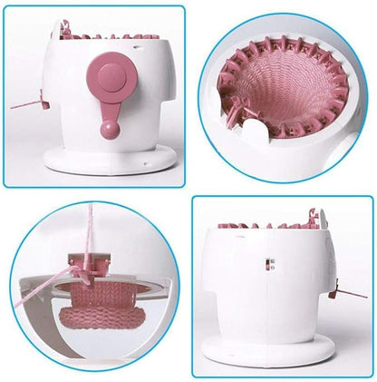 SENTRO 22 Needles Knitting Machine with Electric Adapter, Knitting Board Rotating Double Loom with Crank Handle Adapter Hex Steel Bit for Automatic Knit