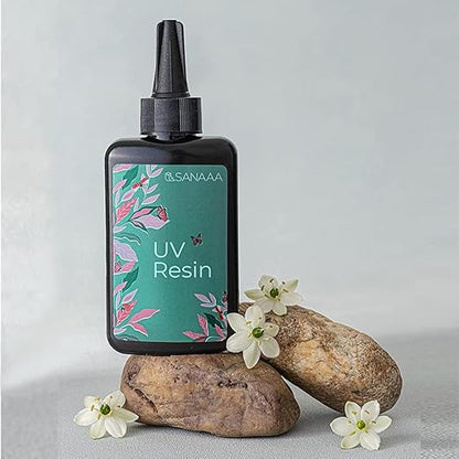 UV Resin 100g One Minute Fast Curing Clear Hard Type for Polymer Clay Seal, Tumbler, Pen, DIY Earring Pendant Jewelry Making
