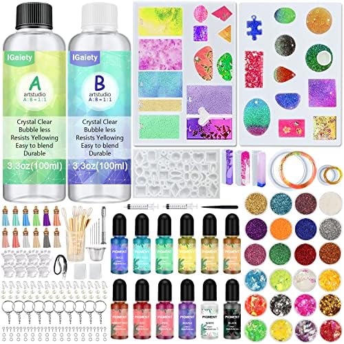 IGaiety Complete Resin Jewelry Making Kit with Silicone Molds for Beginners by IGaiety