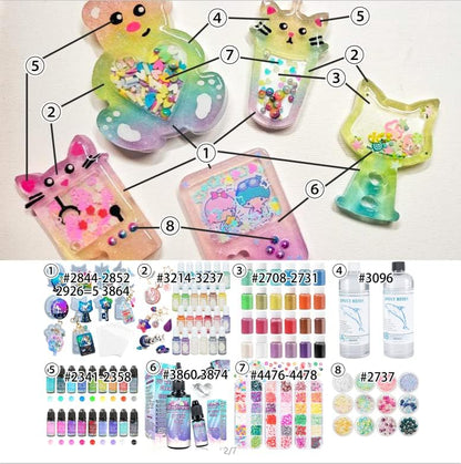 Resin Shaker Molds Set Game Consoles, Bottle, Cat's Paw, Crystal Ball 10 Silicone Trays with 5 Seal Films - Image 5