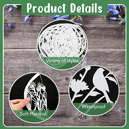 Marspark 20 Pcs Wildflower Stencils, Round Style, 6.7 x 6.7 Inch - Image 3