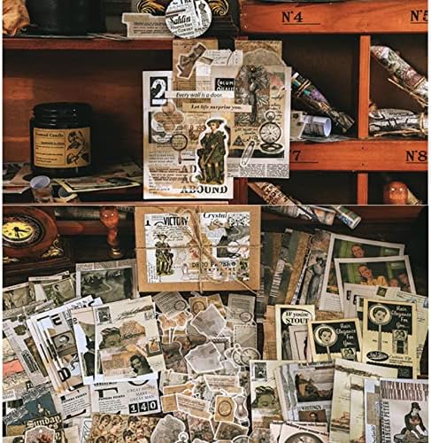 Esweny 200 Pieces Vintage Ephemera Scrapbooking Supplies Pack for Decoupage, Collage Craft, Notebooks, Album, Planners, Paper Scrapbook Stickers Kit (Retro) - Image 7