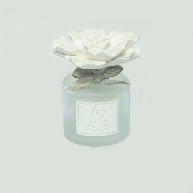 Pretty Valley Home Ceramic Diffuser Flower 120ml Gift Box (Marine Scent)