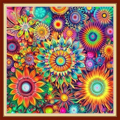 Redxing Stamped Cross Stitch Kits Embroidery kit for Beginners Adults Full Range of Embroidery Patterns Starter Kits DIY Printed Cross Stitch Kits Needlepoint Kits 11CT-Magical Mandala 18x18 inchs by RedxingStampedCrossStitchK