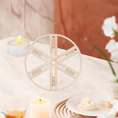 Wick Centering Tool Cotton Wick Holder Candle Making Round Hand Tool Reusable Accessories Wooden Wick Stabilizer Holder, Diameter 5.91 inch