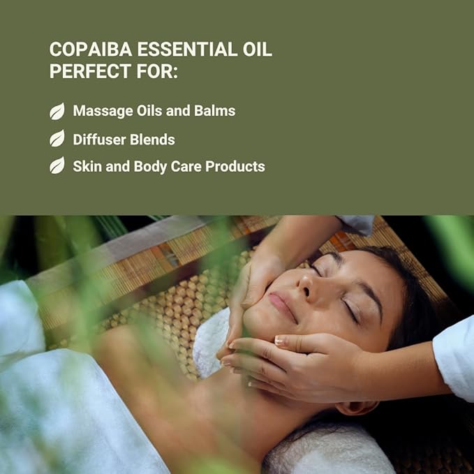 Nature Packaged Copaiba Essential Oil - Direct from Amazon Jungle Essential Oils Brazil - Steam Distilled - Aceite de Copaiba for Aromatherapy, Massage, Diffuser, DIY Candle and Soap Making - 15ml