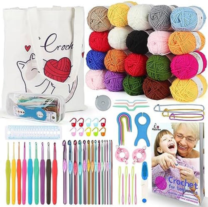 Aeelike Crochet Starter Kit with Everything, White by Aeelikescrochetworld