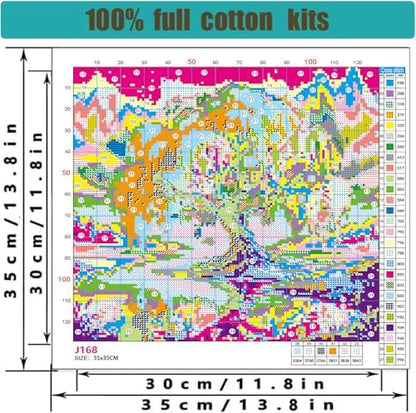 WUSARPLY Tree of Life Stamped Cross Stitch Kits for Beginners Adults - Image 6