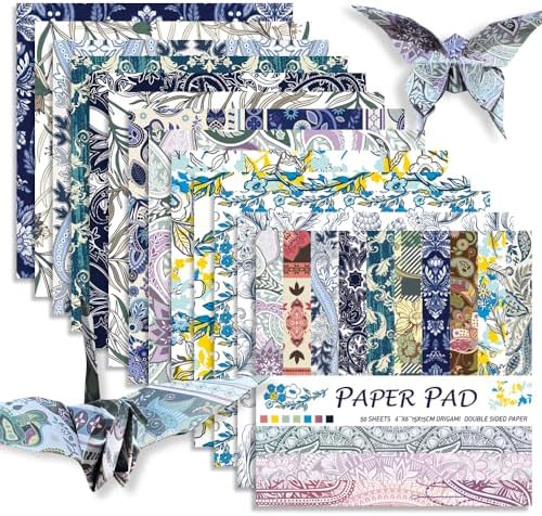 6x6" Origami Paper,50Sheets Double Sided Colored Paper,Square Craft Paper by Mifuner