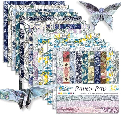 6x6" Origami Paper,50Sheets Double Sided Colored Paper,Square Craft Paper by Mifuner