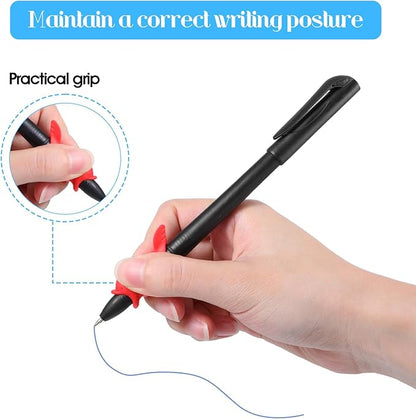 KFHENSOMR Magic Pens & Refills for Magic Practice Copybook, Grooved Handwriting Book Invisible Ink Pen Maker with Writing Grip, Reusable Workbooks Disappearing Ink Pen for 3-5 Drawing