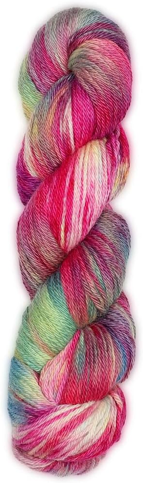 100% Baby Alpaca Yarn Wool 100g Hank DK Weight Hand Dyed Made in Peru - Heavenly Soft and Perfect for Knitting and Crocheting (Tropical Carnival, DK Hand Dyed - 100g Hank)