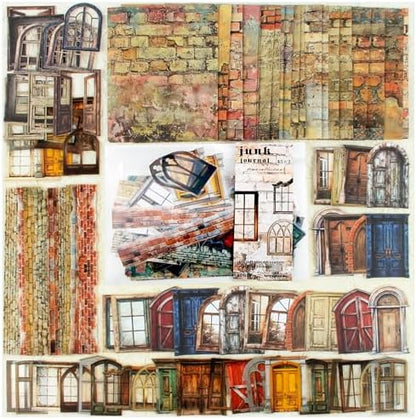 Diuhofart Vintage Scrapbooking Kit, 90 Sheets Garden Theme, Scrapbook Stickers and Decorative Papers Collage Materials, Ephemera for Junk Journal Supplies, Journaling, Crafts Arts, Scrap Booking by Diuhofart
