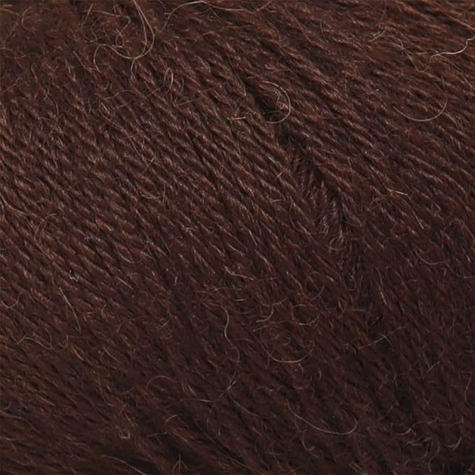 100% Baby Alpaca Yarn Wool Set of 3 Skeins (150 Grams) DK Weight - Made in Peru - Heavenly Soft and Perfect for Knitting and Crocheting (Dark Brown, DK)