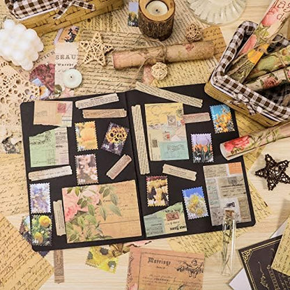GNILLKO 300 PCS Vintage Scrapbook Supplies Kit - Image 5